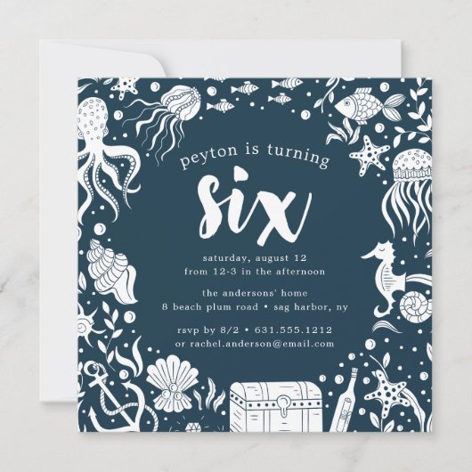 Onder het Zee | Zesde uitnodiging van de partij (Voorkant)