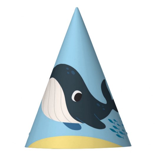 Onder het zee zijn walvisjongens jarig feesthoedjes (Voorkant)