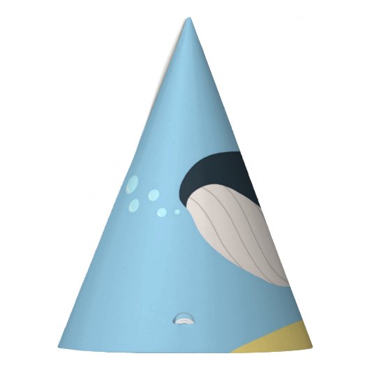 Onder het zee zijn walvisjongens jarig feesthoedjes (Links)