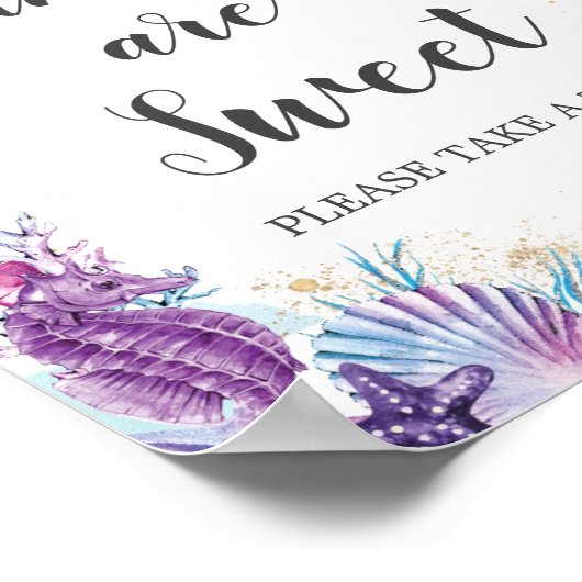 Onder het Zee zijn zeemeerminnen zoet Neem een ver Poster (Hoek)