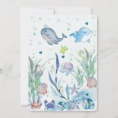 Onder het zee zit een jongen baby shower kaart (Achterkant)