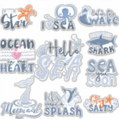 Onder het zee zomervakantie sticker (Voorkant)