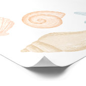 Onder het Zeeen Baby shower 24x36" Welkomstbord Poster (Hoek)