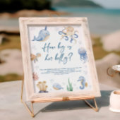 Onder het Zeeen Baby shower Hoe groot buikteken Poster