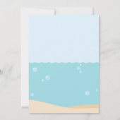 Onder het Zeeen Baby shower in blauw Kaart (Achterkant)