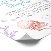 Onder het Zeeen Baby shower Late Night Luiers Poster (Hoek)