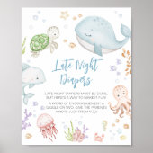 Onder het Zeeen Baby shower Late Night Luiers Poster (Voorkant)