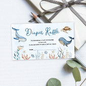 Onder het zeeen Baby shower Luierkrabbel Informatiekaartje