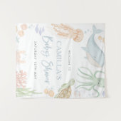 Onder het Zeeen Baby showers achtergronden wandtap Wandkleed (Voorkant (horizontaal))