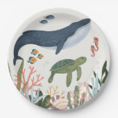 Onder het Zeeen Baby showers tafeldecor Papieren Bordje (Voorkant)