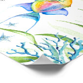 Onder het Zeeen luier Raffle Baby shower teken Poster (Hoek)