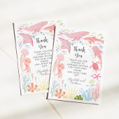 Onder het Zeeen Meisje Baby shower Bedankkaart