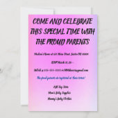 Onder het Zeeen Meisje Baby shower Kaart (Achterkant)