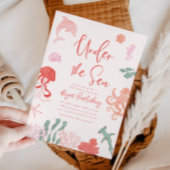 Onder het Zeeen Meisje Baby shower Kaart