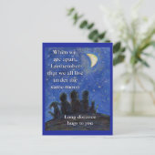 Onder hetzelfde Moon Art Briefkaart (Staand voorkant)