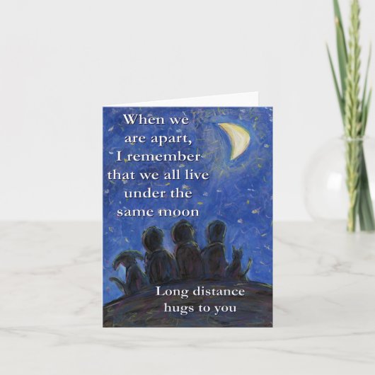 Onder hetzelfde Moon Art Wenskaart Bedankkaart (Voorkant)
