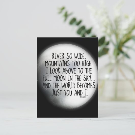 Onder hetzelfde moongedicht briefkaart (Staand voorkant)