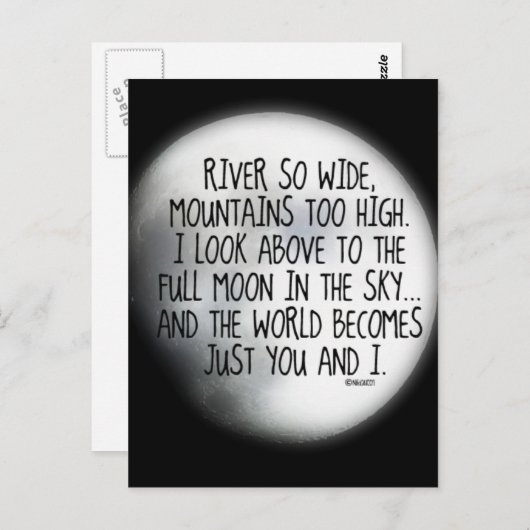 Onder hetzelfde moongedicht briefkaart (Voorkant / Achterkant)