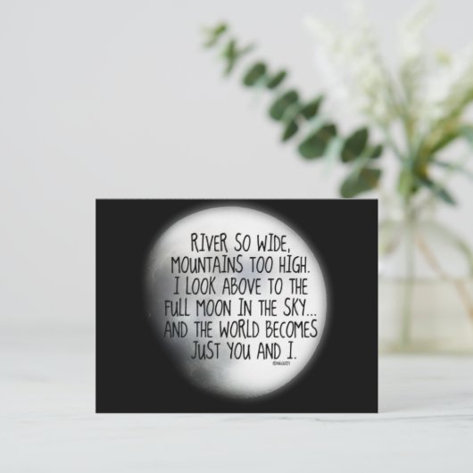 Onder hetzelfde moongedicht briefkaart (Staand voorkant)