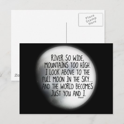 Onder hetzelfde moongedicht briefkaart (Voorkant / Achterkant)