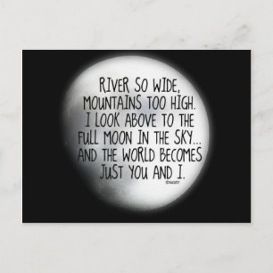 Onder hetzelfde moongedicht briefkaart