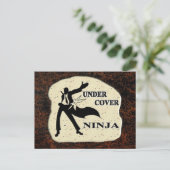 ONDER HOESJE NINJA BRIEFKAART (Staand voorkant)