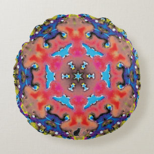 onder ium Kaleidoscoop Rond Kussen