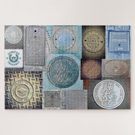 Onder je voeten - Hoesjes van de wereld in het man Legpuzzel (Horizontaal)