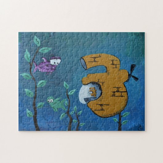 Onder kijkglas legpuzzel (Horizontaal)