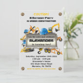 Onder leiding van Trucks Birthday Party Kaart (Staand voorkant)