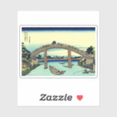 Onder Mannen Bridge in Fukagawa Sticker (Vel)