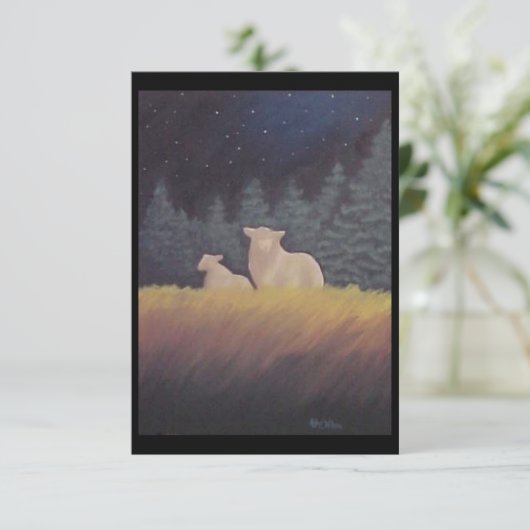 Onder midnight Skies - BLANK Note Card Bedankkaart (Staand voorkant)