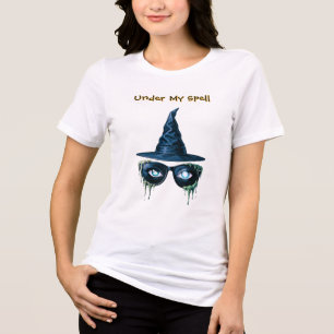 Onder mijn betovering - Blauwe ogen heks Tri-Blend Shirt