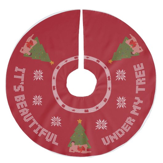 Onder mijn boomrok kerstboom rok (Voorkant)