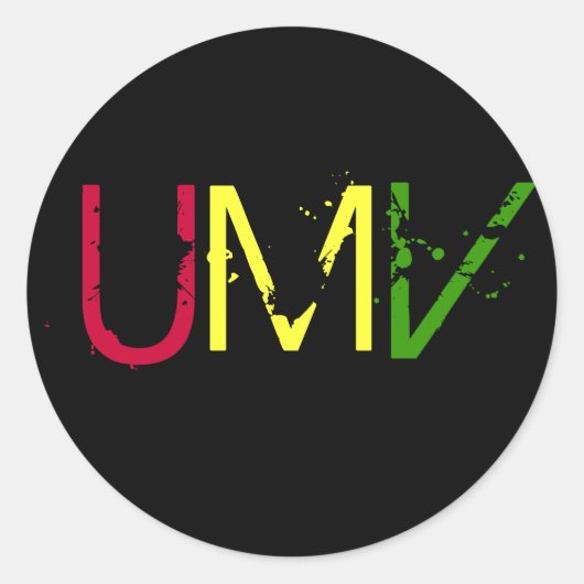 Onder mijn voodoo ronde sticker (Voorkant)