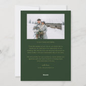 Onder Mistletoe Forever Pas getrouwd Foto Groen Feestdagenkaart (Achterkant)