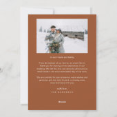 Onder Mistletoe Forever Pas getrouwd Foto Terracot Feestdagenkaart (Achterkant)