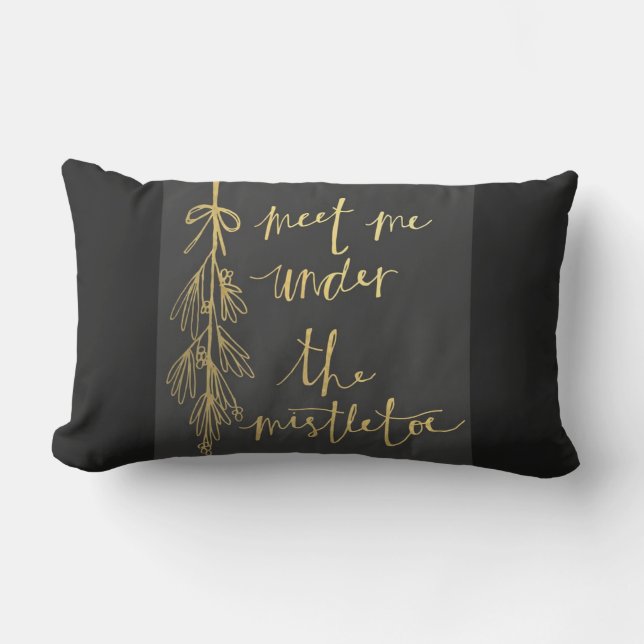*ONDER MISTLETOE* LUMBAR PILLOW BUITENKUSSEN (Voorkant)