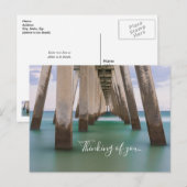 Onder Navarra Beach Pier Thinking You Briefkaart (Voorkant / Achterkant)