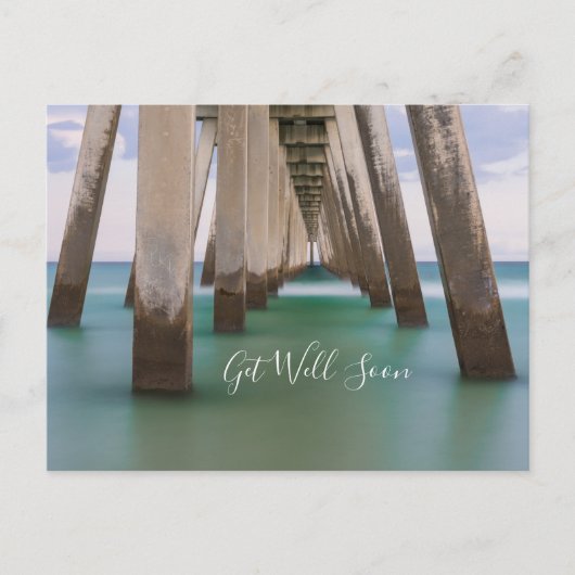 Onder Navarre Beach Pier Beterschap Kaart (Voorkant)