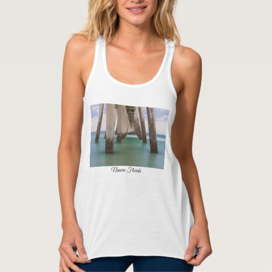 Onder Navarre Beach Pier Tanktop (Voorkant)