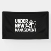 Onder New Management Funny Marriage Spandoek (Horizontaal)