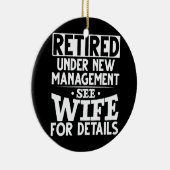 Onder New Management Wife in rumoe Grandpa Funny Keramisch Ornament (Rechts)