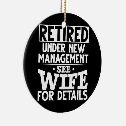 Onder New Management Wife in rumoe Grandpa Funny Keramisch Ornament (Rechts)