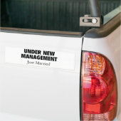 Onder Nieuw Beheer. Just Married. Bumpersticker (Op Truck)