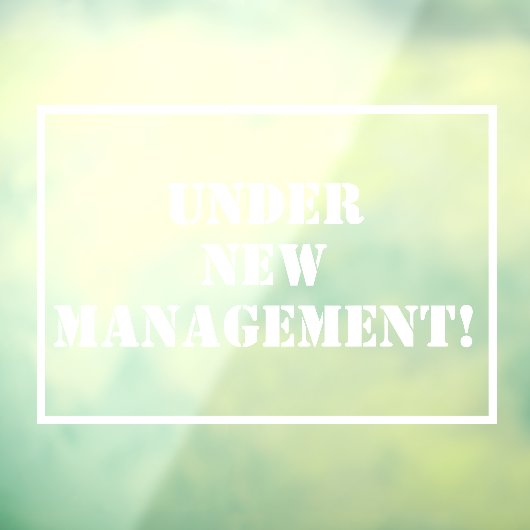 Onder Nieuw Beheer Raamsticker (Vel 3)