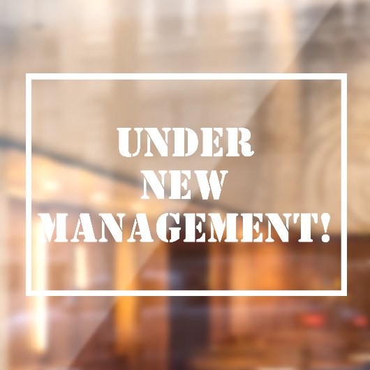 Onder Nieuw Beheer Raamsticker (Vel 2)