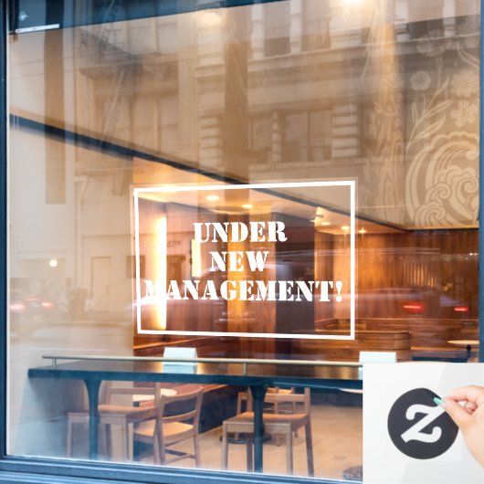 Onder Nieuw Beheer Raamsticker (Cafe Raam)