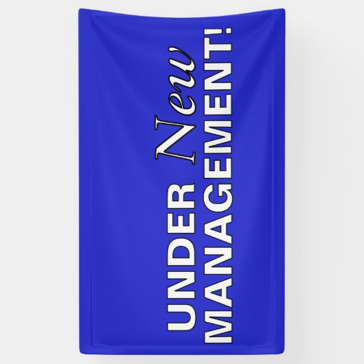 Onder Nieuw Beheer Spandoek (Verticaal)