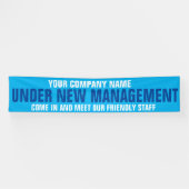 Onder nieuw management business signage blue spandoek (Horizontaal)